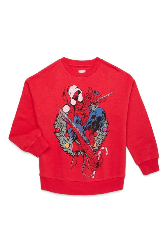 Holiday Spider-Man Boys Graphic Print Sweatshirt, Sizes 4-18