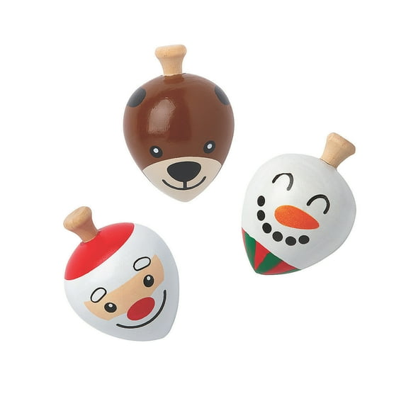 Holiday Spin Tops, Toys, Christmas, 12 Pieces