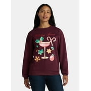 LICENSE Christmas Women's Holiday Spirit Graphic Sweatshirt with Long Sleeves, Sizes XXS-XXL