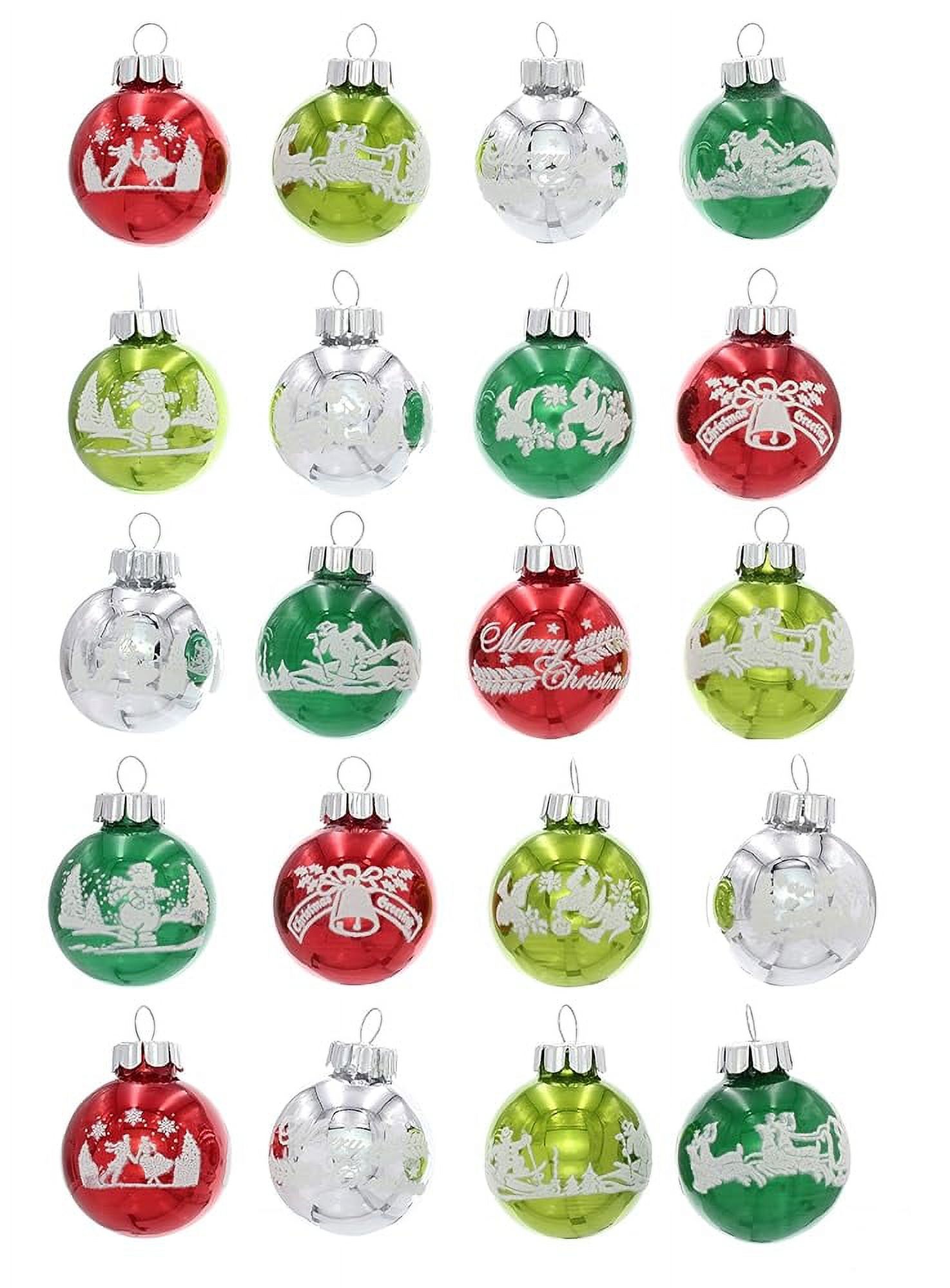 Holiday Splendor 1.25" 20C Signature Flocked Holiday Glass Tree