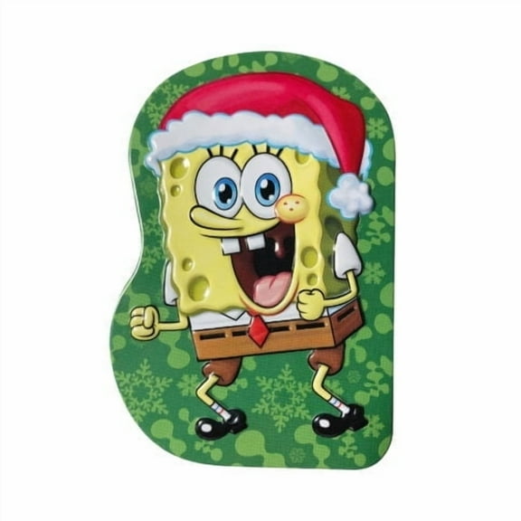 Holiday SpongeBob SquarePants Lets Shellebrate! Sour Candy in Collectible Tin, 1.2 Ounces of Sour Strawberry Candy