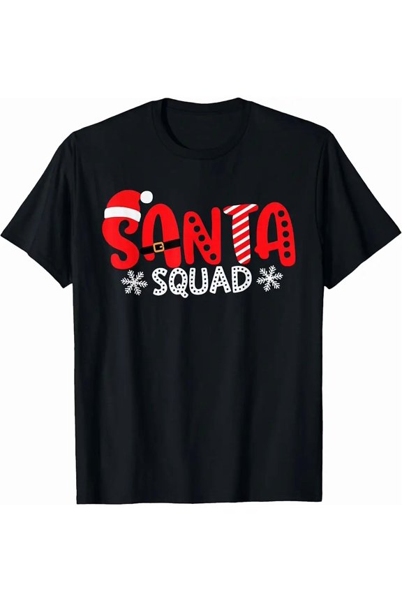 Holiday Squad Family Team Crew Matching Festive Winter Group Unisex T-Shirt, up to size 5XL