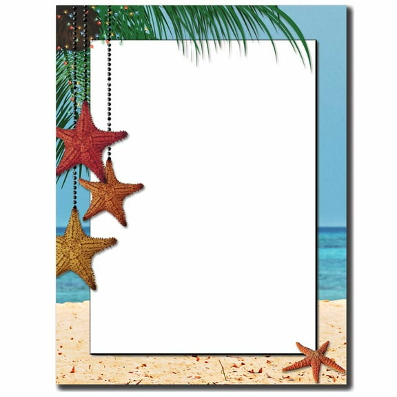 Holiday Stars Letterhead Laser & Inkjet Printer Paper, 100 Sheets per Pack