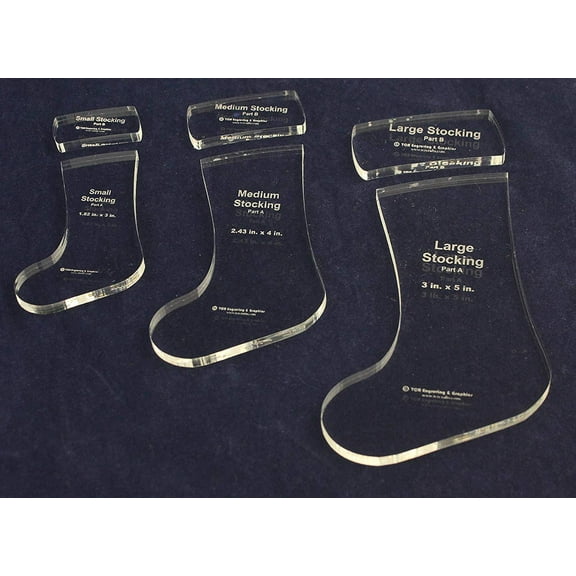 Holiday Stocking 6 Piece Set -1/4 Inch Thick