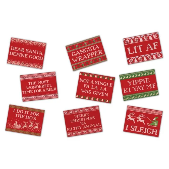 Holiday Sweater Postcards - 9 Piece - Holiday Art Prints