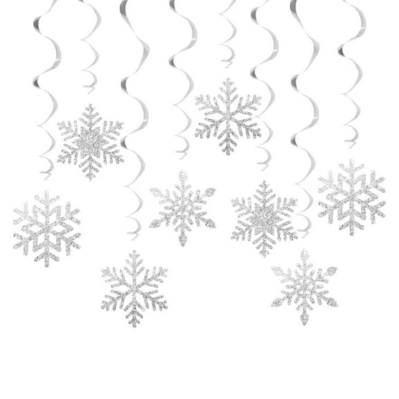 Holiday Swirls Snowflake Decorations Christmas Swirls Snowflake Ornament Ceiling Wall Decoration for Holiday Season