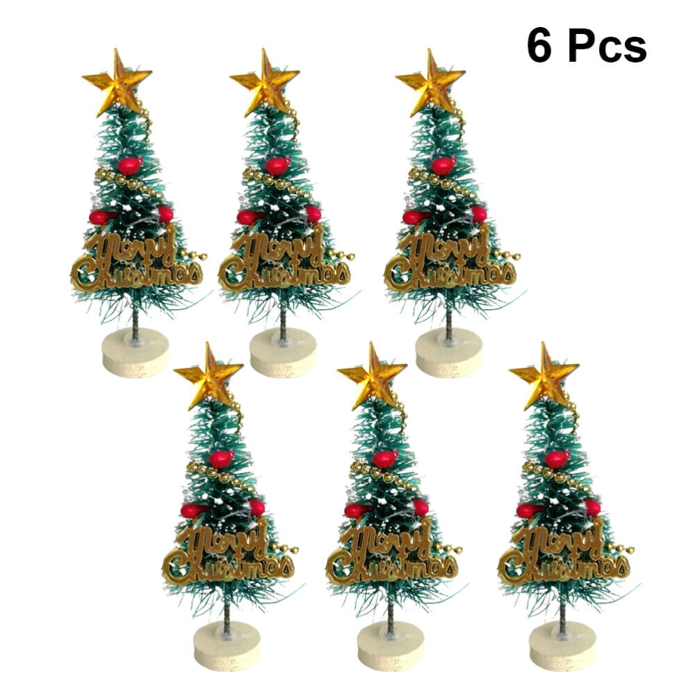 Holiday Table Decorations Christmas Centerpieces for Tables(green)(6pcs)