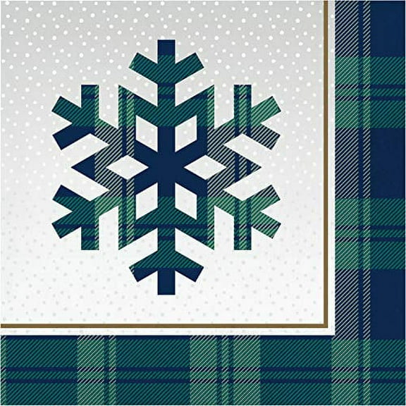 Holiday Tartan Napkins, 6.5", Multi-color by Creative Converting Pack of 16