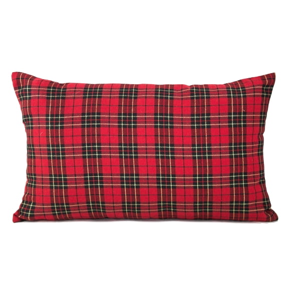 Holiday Tartan Plaid Dazzle Christmas Decorative Pillow (12"x20" Throw Pillow)
