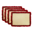 thumbnail image 1 of Holiday Tartan Plaid Ruffle Border Christmas Decorative Table Placemat (Ruffle Border Placemat, 13"x19" Set of 4), 1 of 3