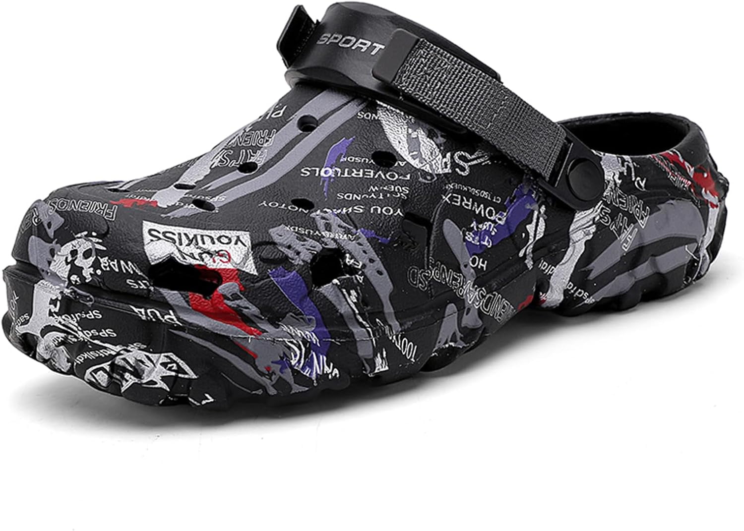 Eliogn Men’s Camouflage Garden Clogs Comfortable Non-Slip Beach & Pool ...