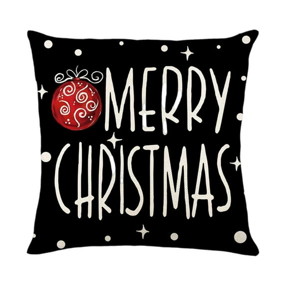 Holiday Theme Pillow Cover 18x18 Inch Christmas Decor Cushion Case for Sofa Bed Home Accessory