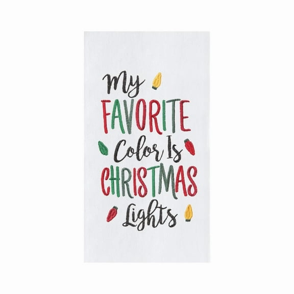 Holiday Themed "My Favorite Color Is Christmas Lights" Sentiment Featuring Bulb