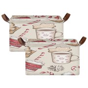 Holiday Themed Treats 16.9x11.4x10in Foldable Open Home Storage Bins Durable Water Resistant Shelf Baskets