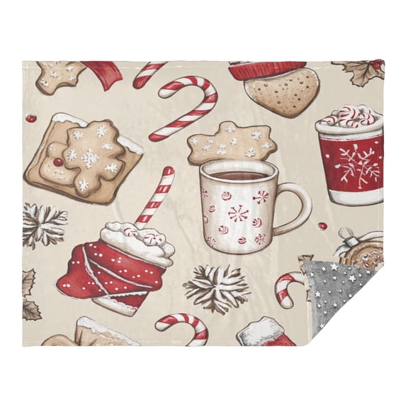 Holiday Themed Treats Camping Blankets Bed Throws and Cozy Travel Blanket Fluorescence 70x55in Double Sided