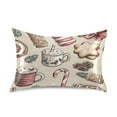 thumbnail image 1 of Holiday Themed Treats Pattern Queen Size Pillowcase Silky Smooth Finish Anti Wrinkle Design Easy Envelope Closure 20x30in, 1 of 9