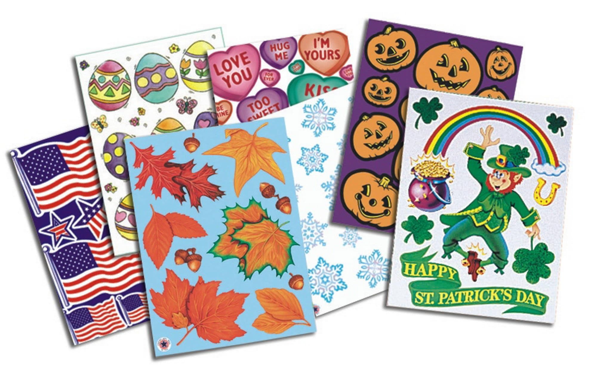 Holiday-Themed Window Clings (Pack of 42)