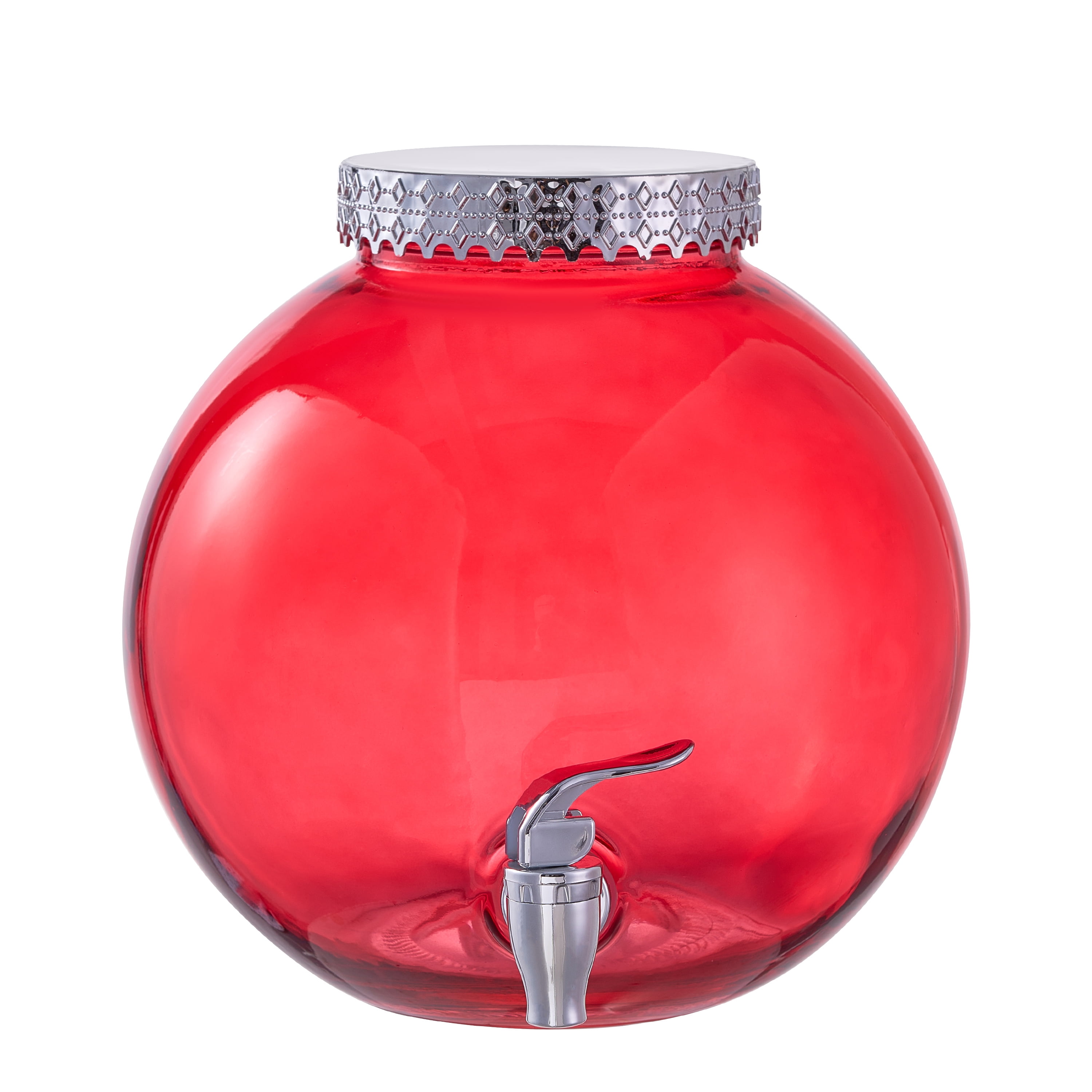 Holiday Time 1.5 Gallon Clear Iridescent Glass Ornament Dispenser