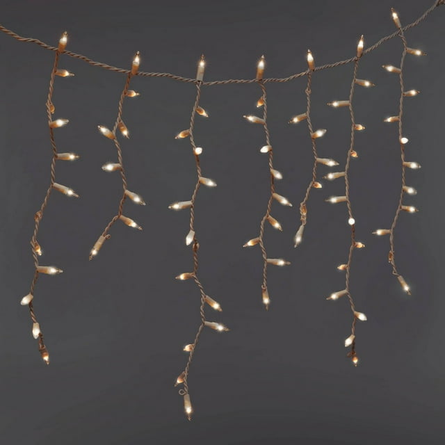 Holiday Time 10-Ft. 300 High Density Icicle Lights, Clear for Indoor or Outdoor Use