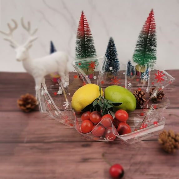 Holiday Time 10" x 10" Ruffle PET Decorative Bowl