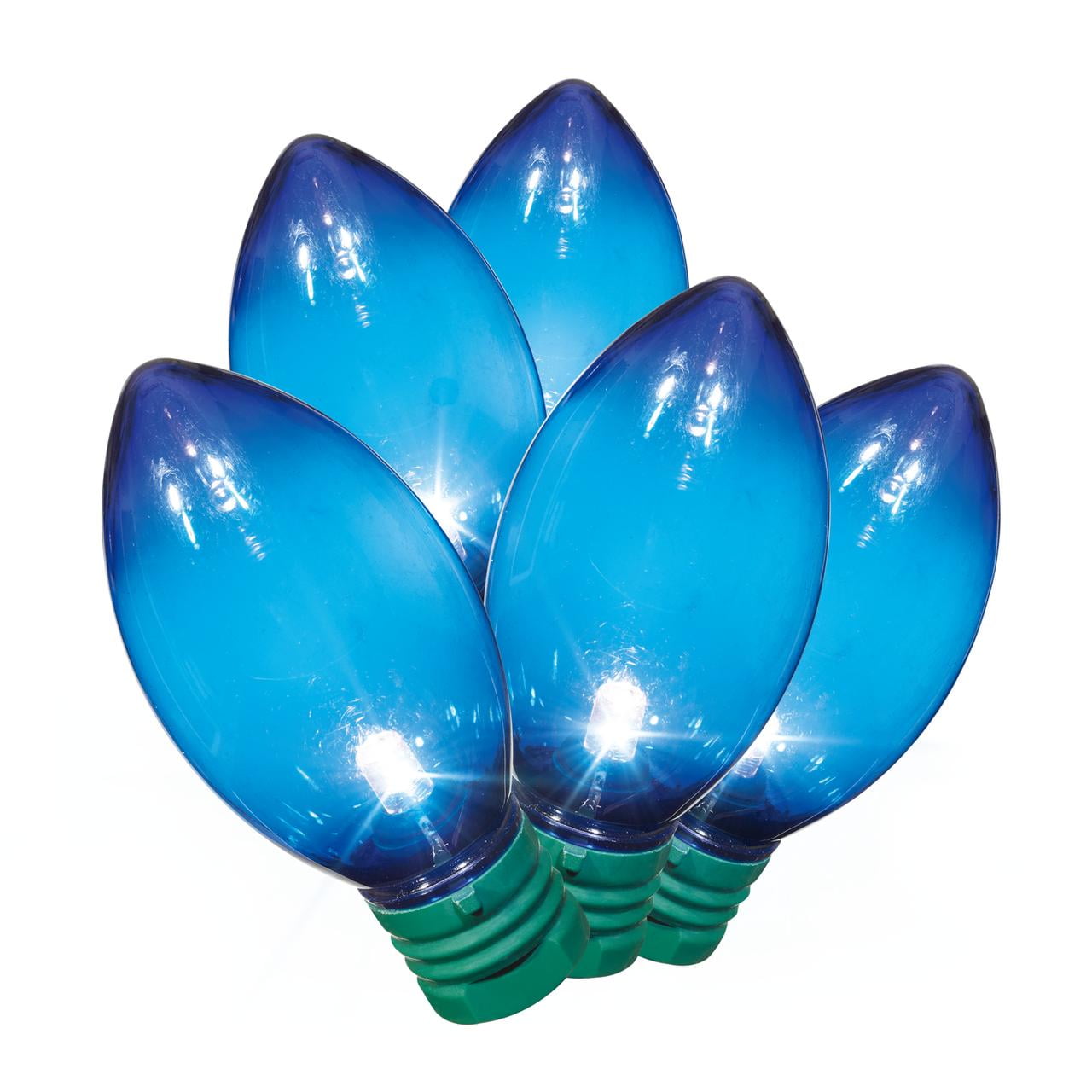 Holiday Time 100Count Blue LED C9 Christmas Lights, with Green Wire