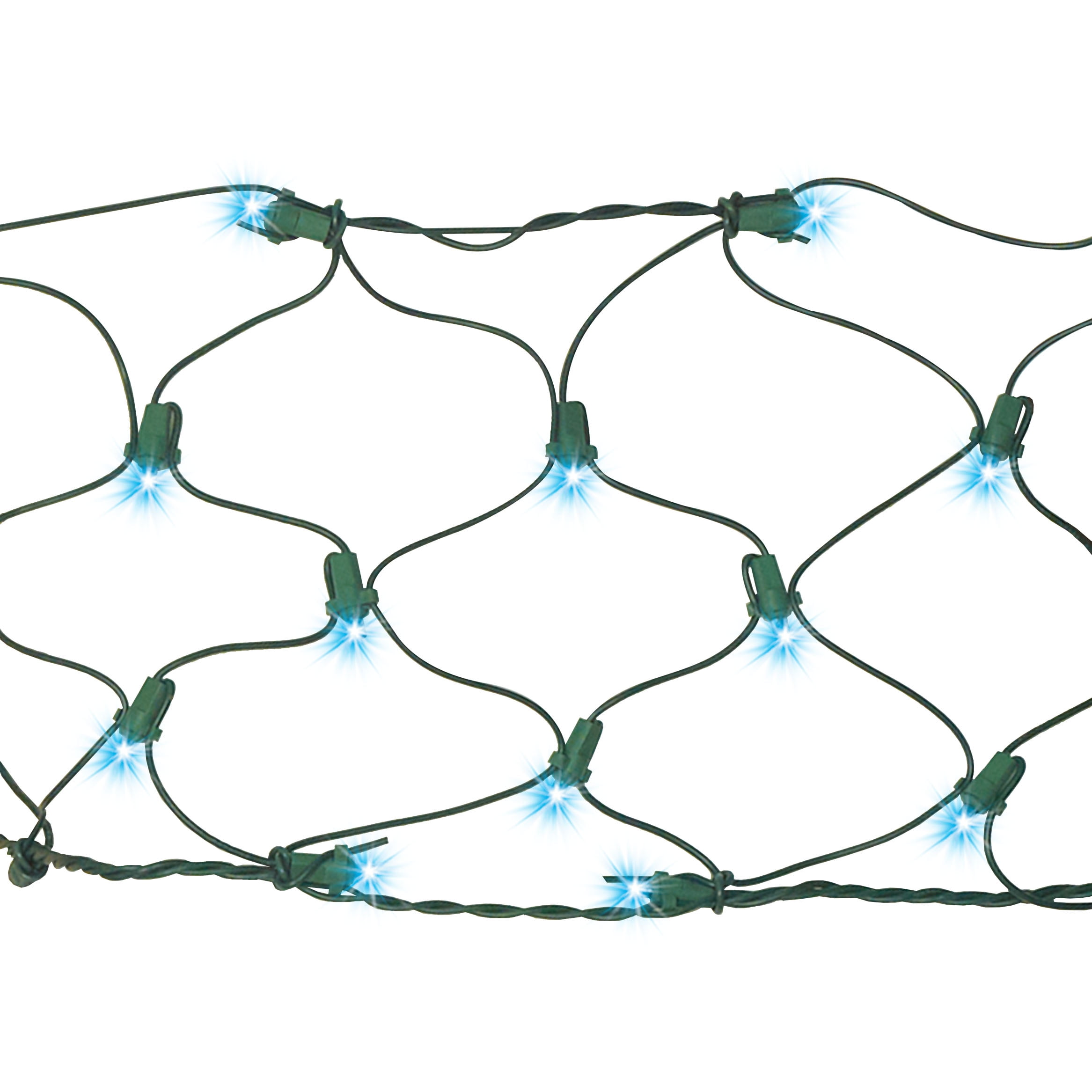 Holiday Time 100Count Blue Twinkling LED Ribbon Net Christmas Lights