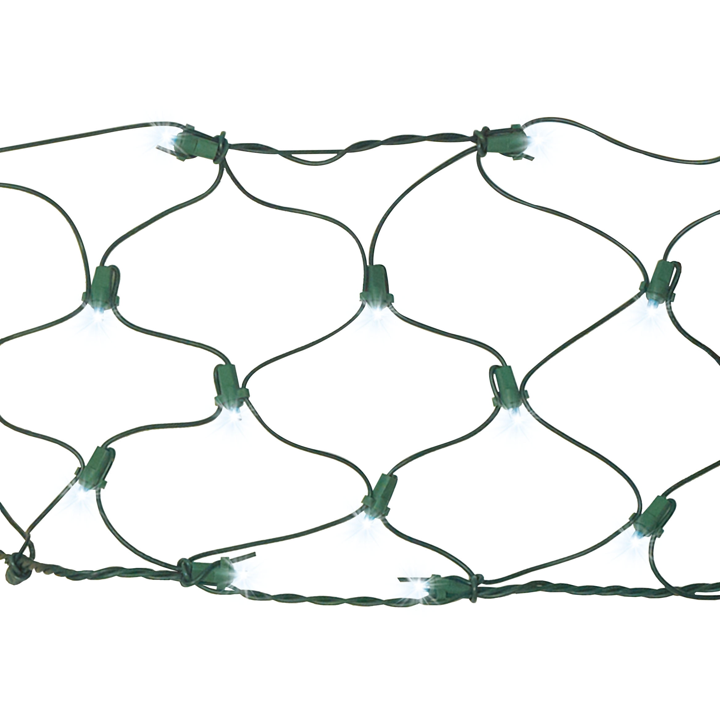 Holiday Time 100Count Cool White Twinkling LED Ribbon Net Christmas