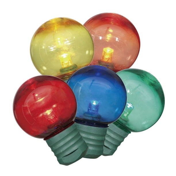 Holiday Time 100Count Multicolor LED Super Bright G30 Christmas Lights