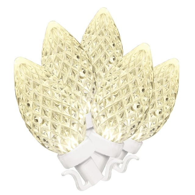 Holiday Time 100 Count Warm White LED Super Bright C9 Christmas Lights