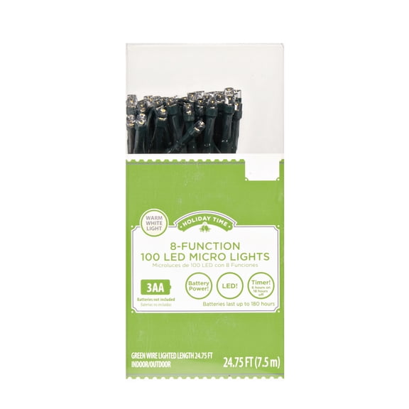 Holiday Time 100 Warm Whtie Micro LED Light Set