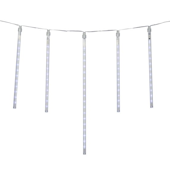 Holiday Time 12-Count Cool White LED Dripping Icicle Christmas Lights, 16-feet