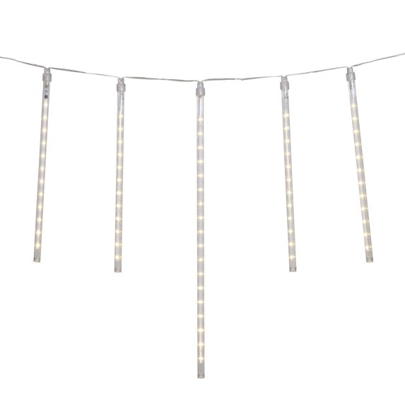 Holiday Time 12-Count Warm White LED Dripping Icicle Christmas Lights, 16-feet
