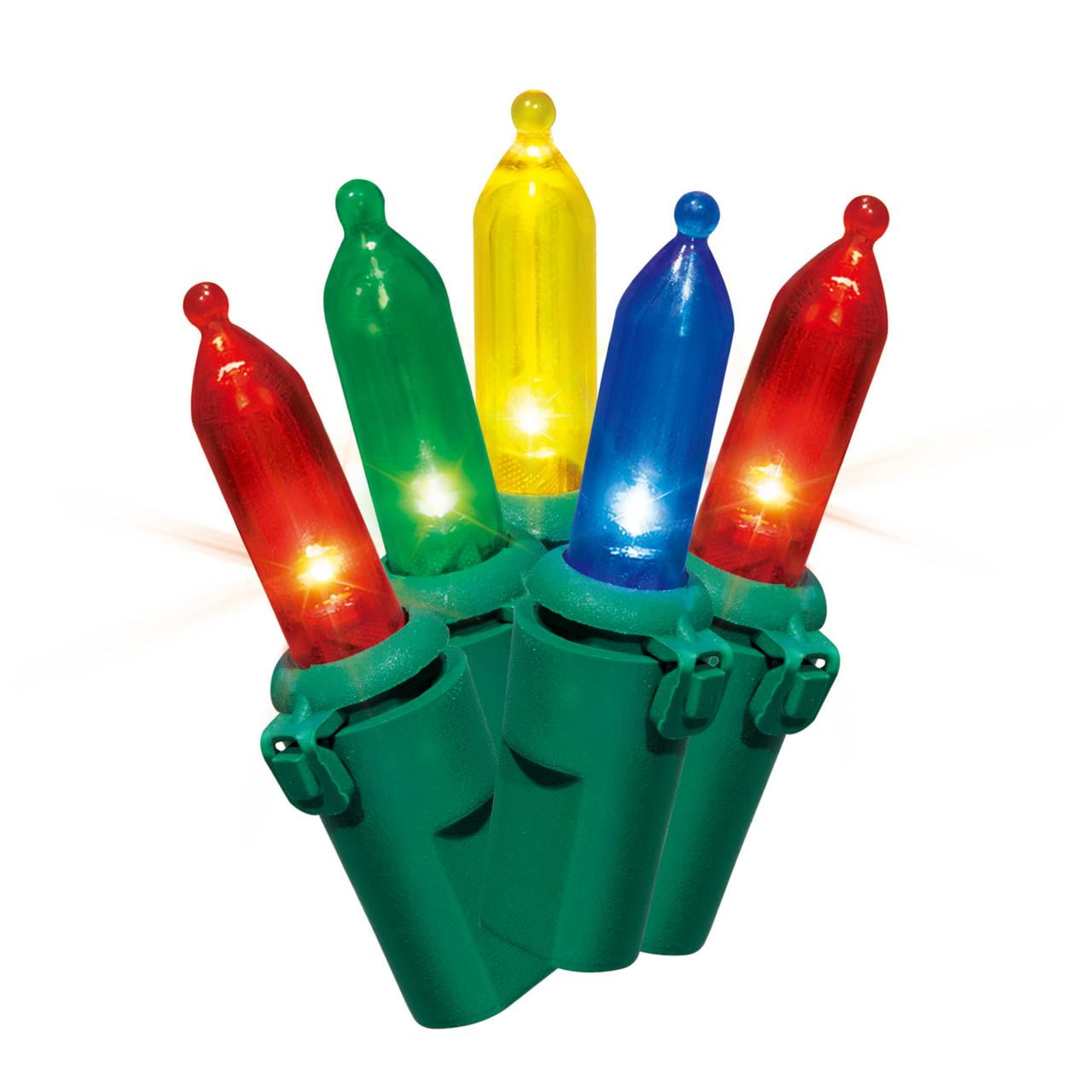 Holiday Time 12' LED Mini Christmas Light Set, Multicolored, 50 Count