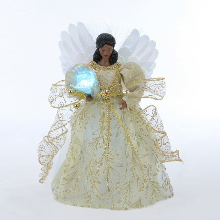 12 Fiber Optic Animated Tree Topper White Angel