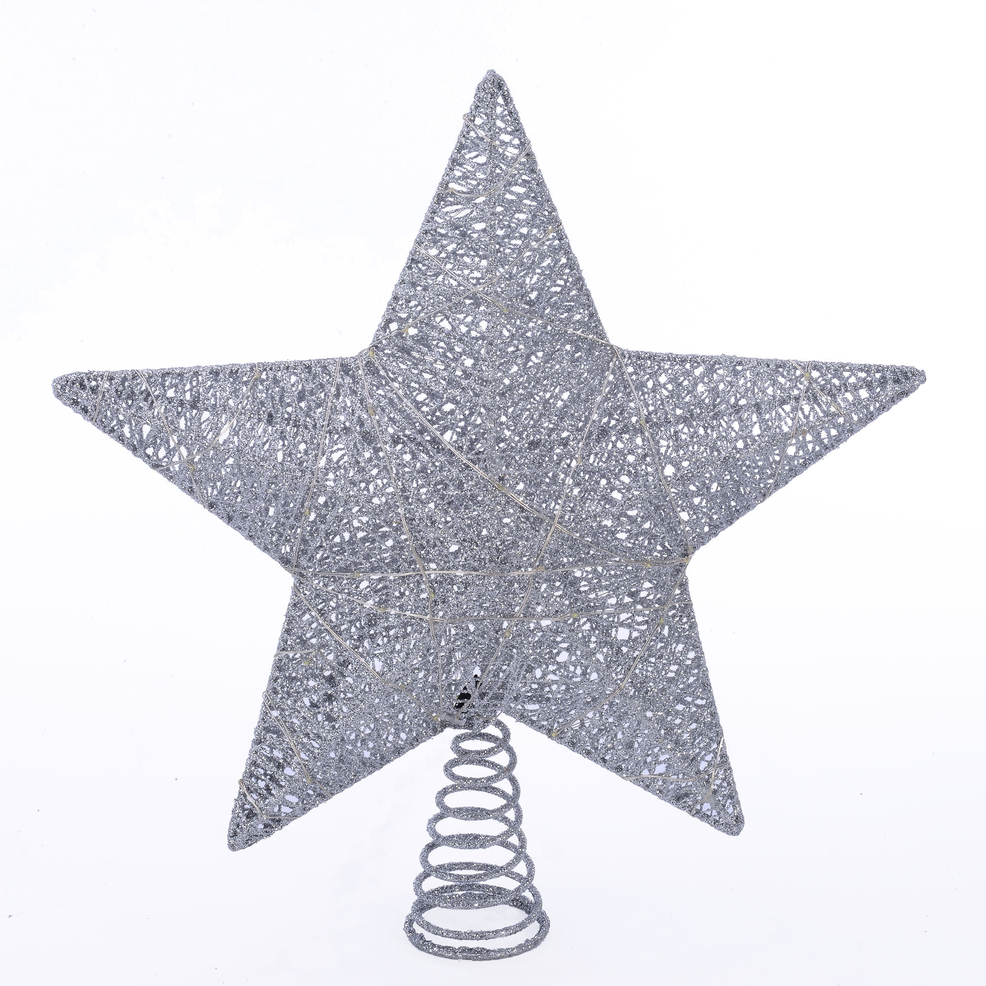 Holiday Time 15 inch LED Silver Star Christmas Tree Topper Holiday Time 15 inch LED Silver Star Christmas Tree Topper
