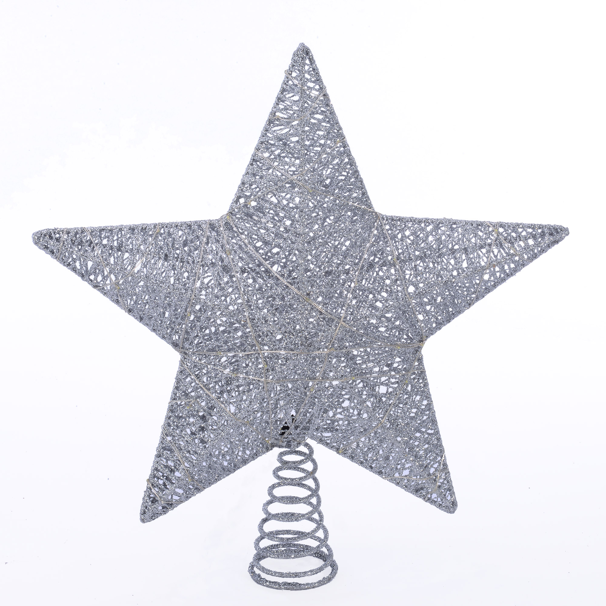 Holiday Time 15 inch LED Silver Star Christmas Tree Topper - image 1 of 5