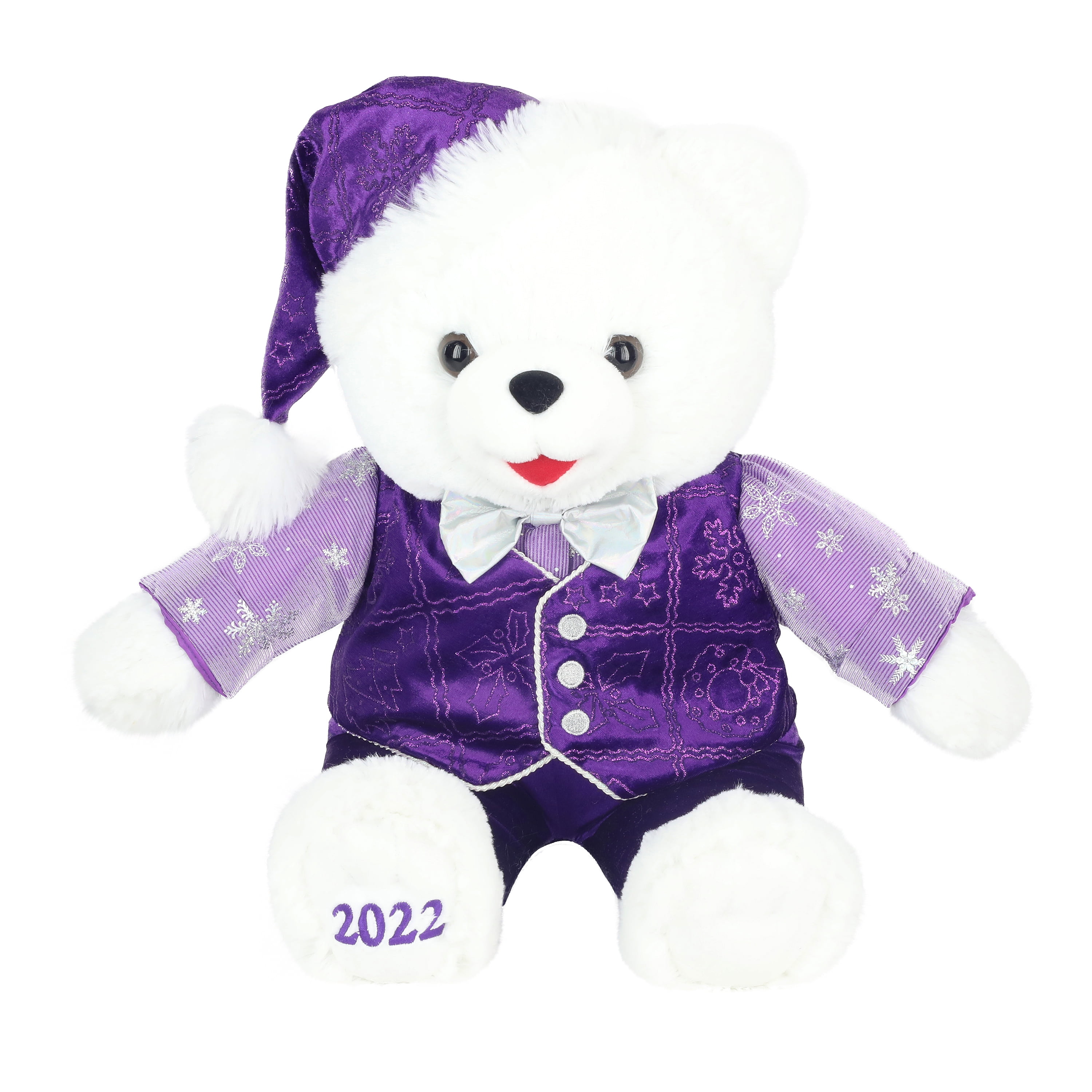 2023 WalMART CHRISTMAS Snowflake TEDDY BEAR White Boy 20 Ski outfit Brand  New