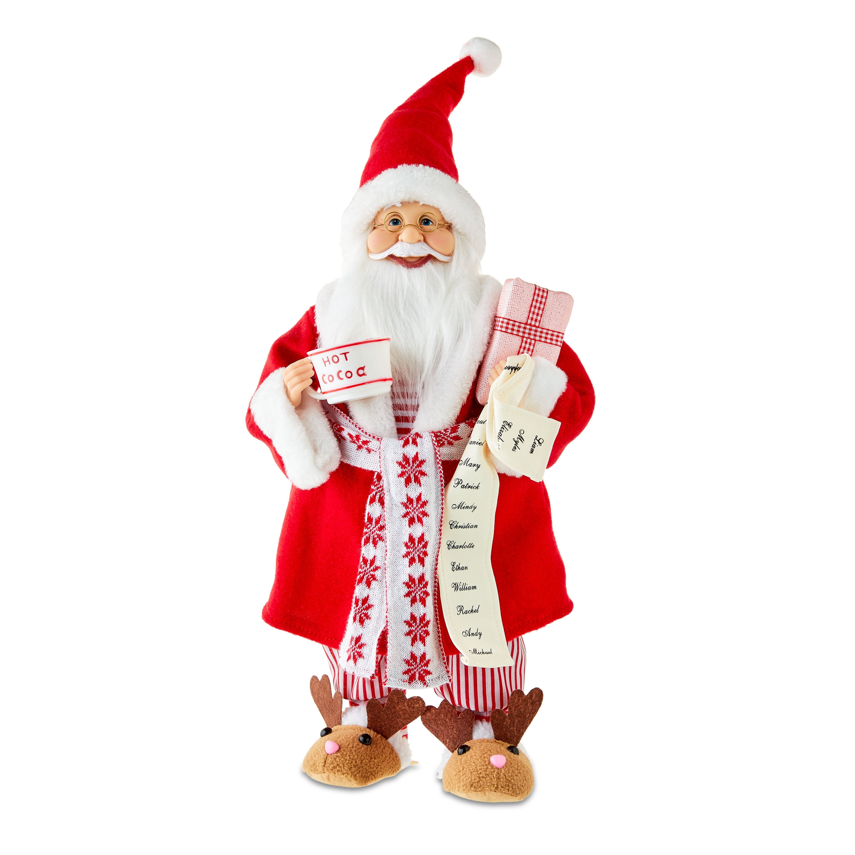 Santa in Robe and Slippers, 18 in, by Holiday Time
