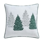 Holiday Time 18" x 18" Multi Tree Reversible Velvet Decorative Pillow