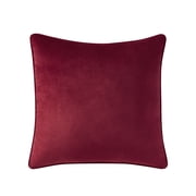 Holiday Time 18" x 18" Red Velvet Decorative Pillow