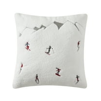 Holiday Time 18" x 18" Ivory Ski Sherpa Decorative Pillow