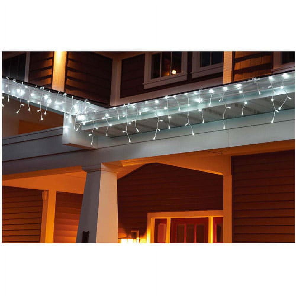 Holiday Time 180-Count LED Icicle Christmas Lights, Clear - Walmart.com