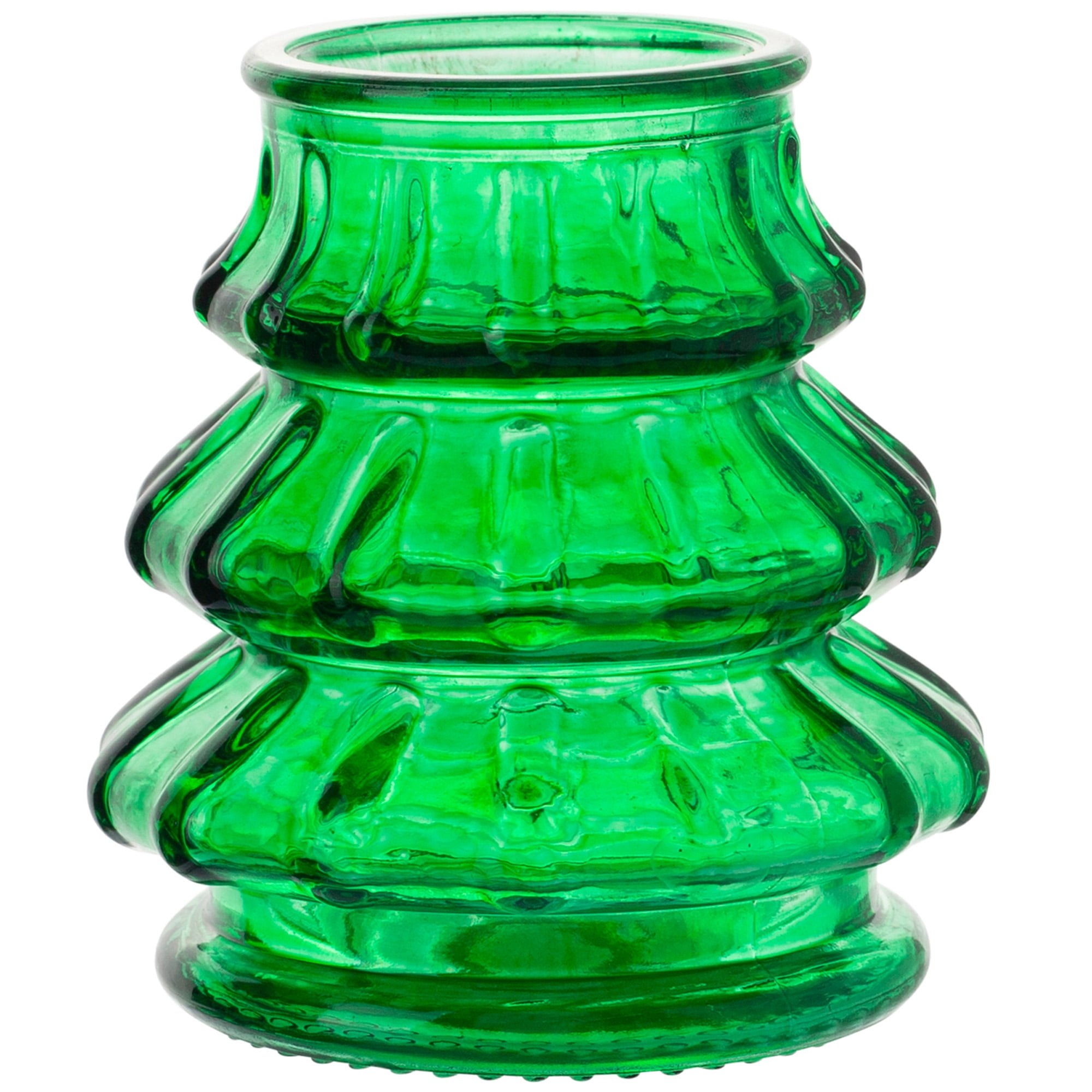 Mary Square Teal Green Christmas Tree 12 Ounce Glass Cocktail Old Fashioned Glass