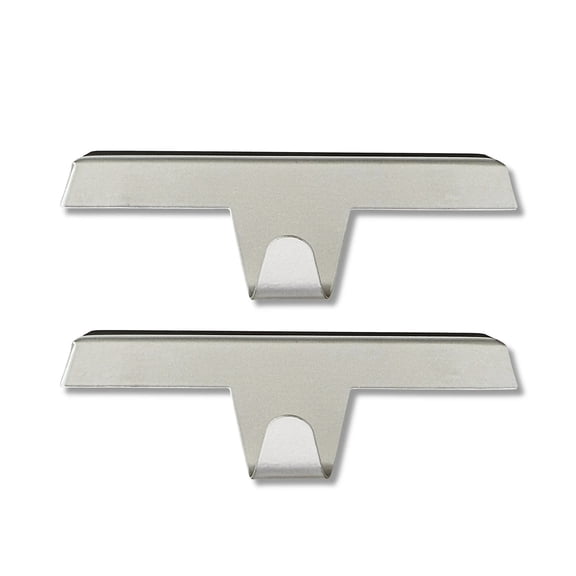 Holiday Time Pewter Iron Christmas Stocking Holders, 2 Count