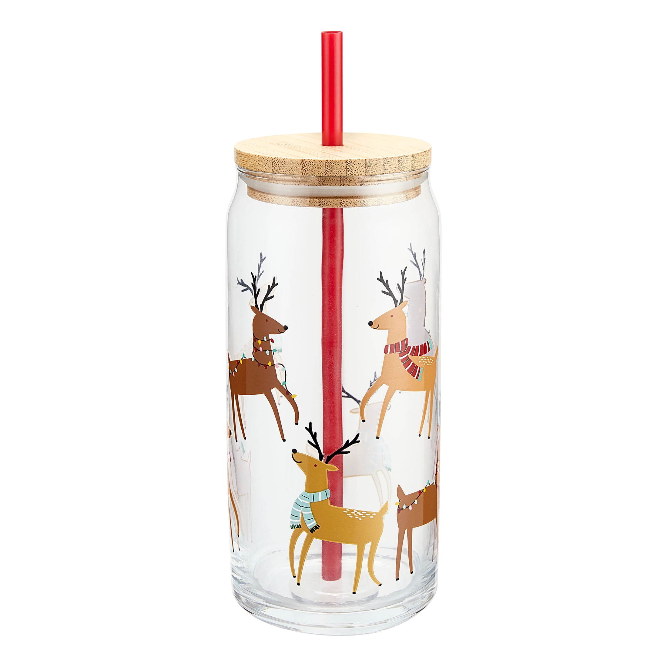 Set of 12 Christmas Tall Drinking Glasses - household items - by