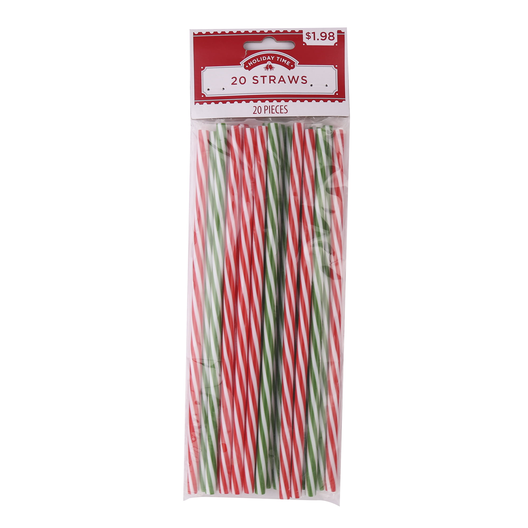 Straws Holiday and Christmas Decorations Candy Cane Straws Holiday