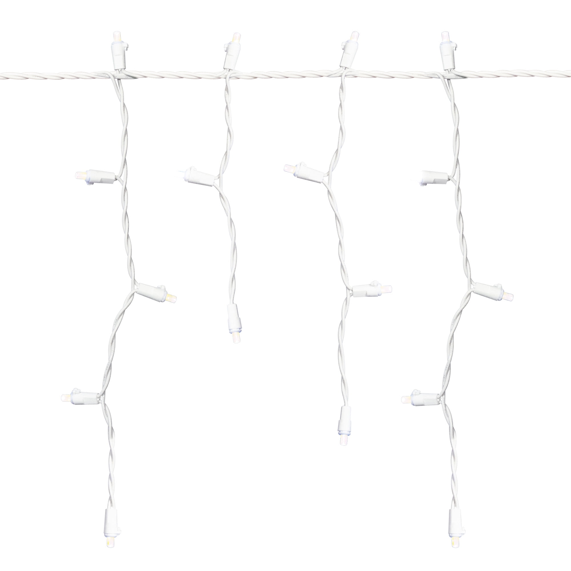 Holiday Time 200Count Cool White Glitter Sparkle LED Icicle Lights