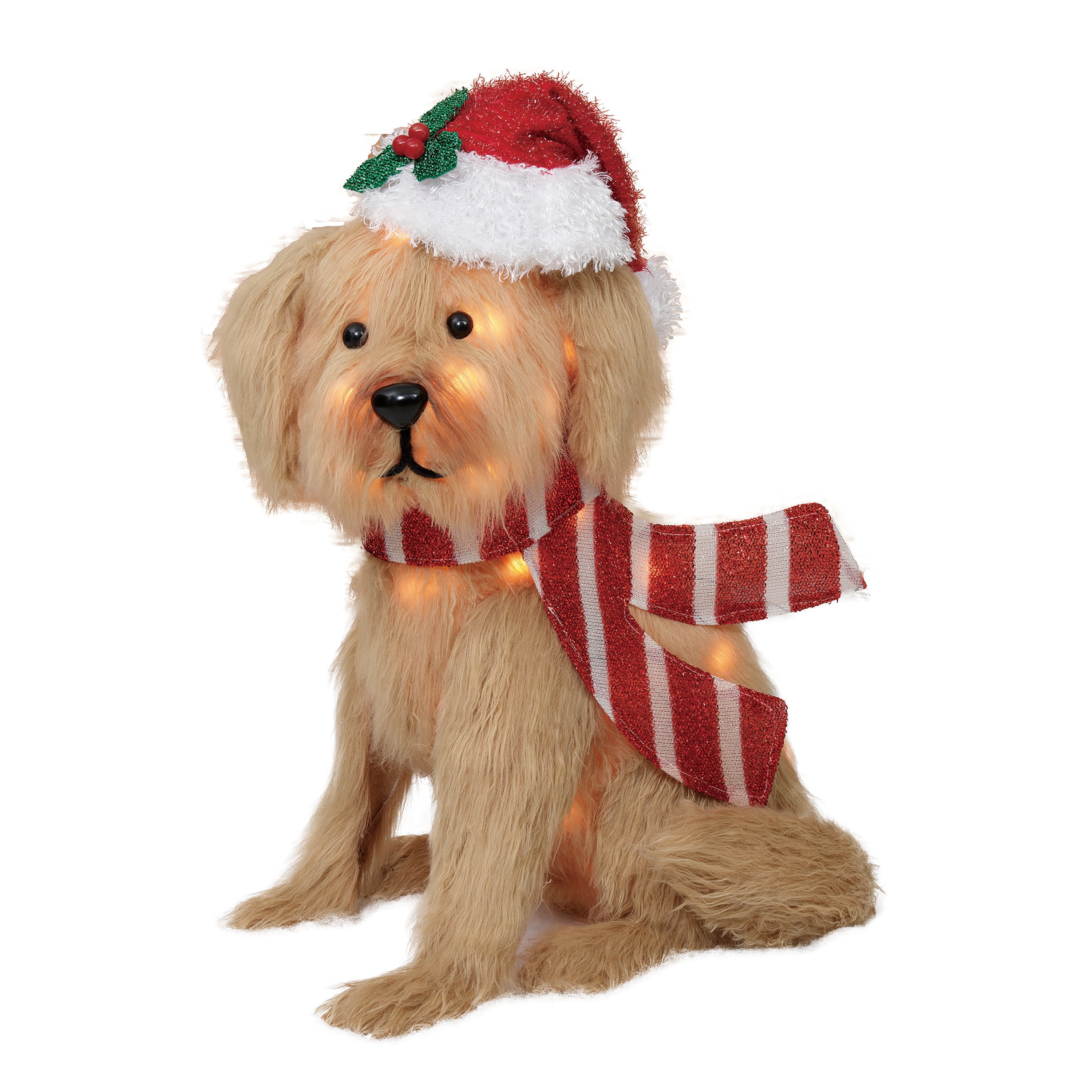 Holiday Time 24" Lightup Plush Golden Dog with 35 Clear Incandescent