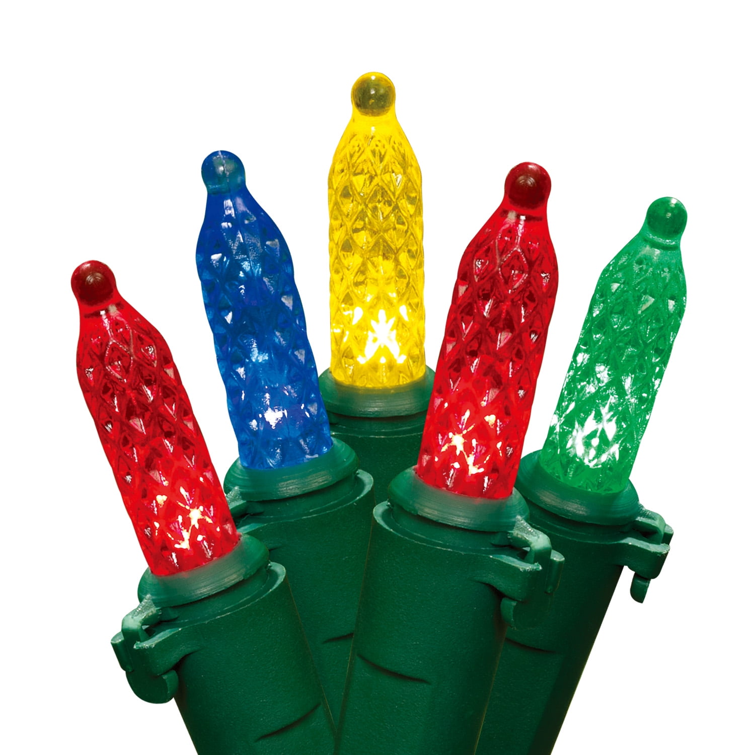 Holiday Time 240Count Multicolor LED M5 Christmas Lights, with Green