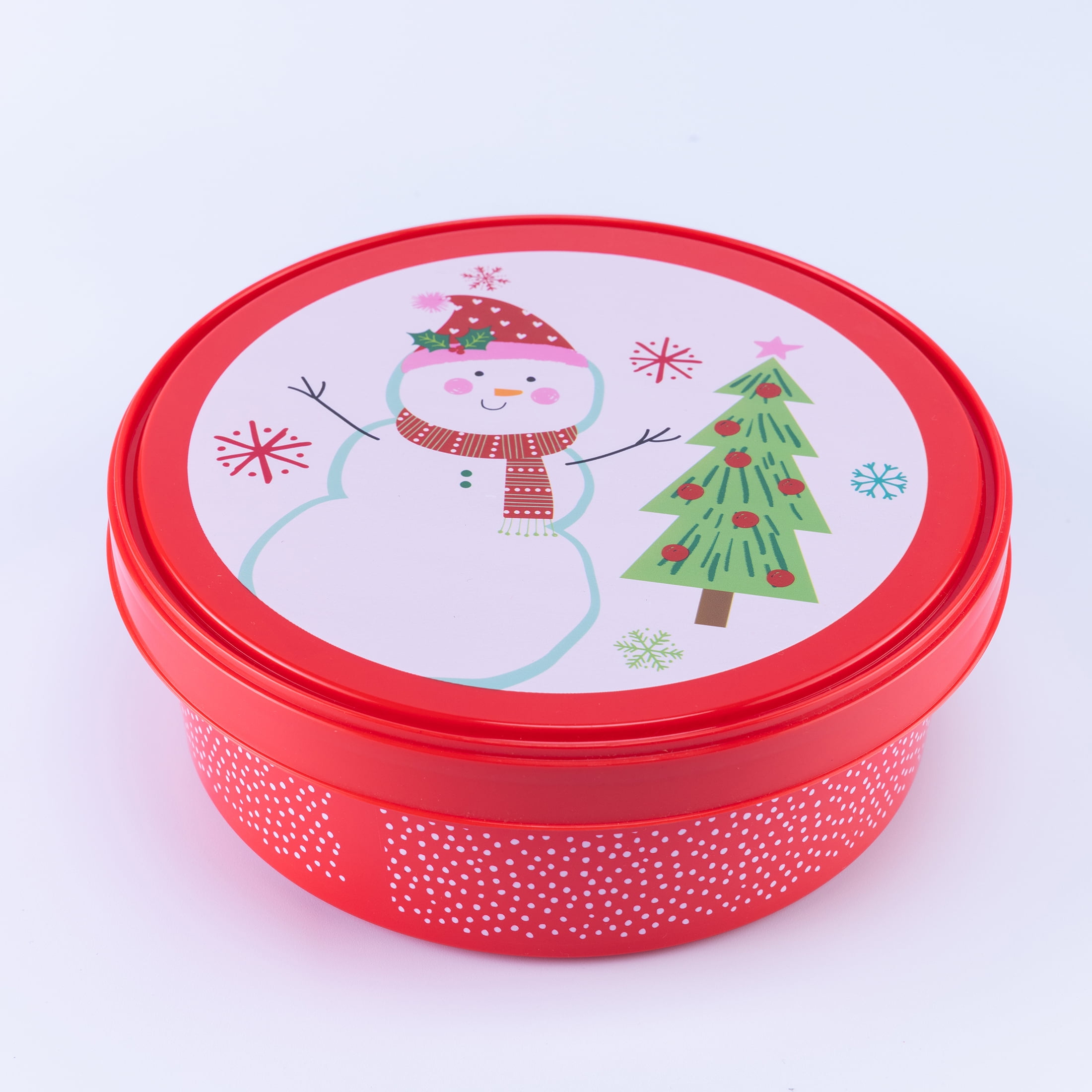 Sliner 6 Pcs Christmas Cookie Storage Buckets with Lids Holiday Plastic  Cookie Storage Containers Santa Claus Snowman Cookie Containers Red and  Blue